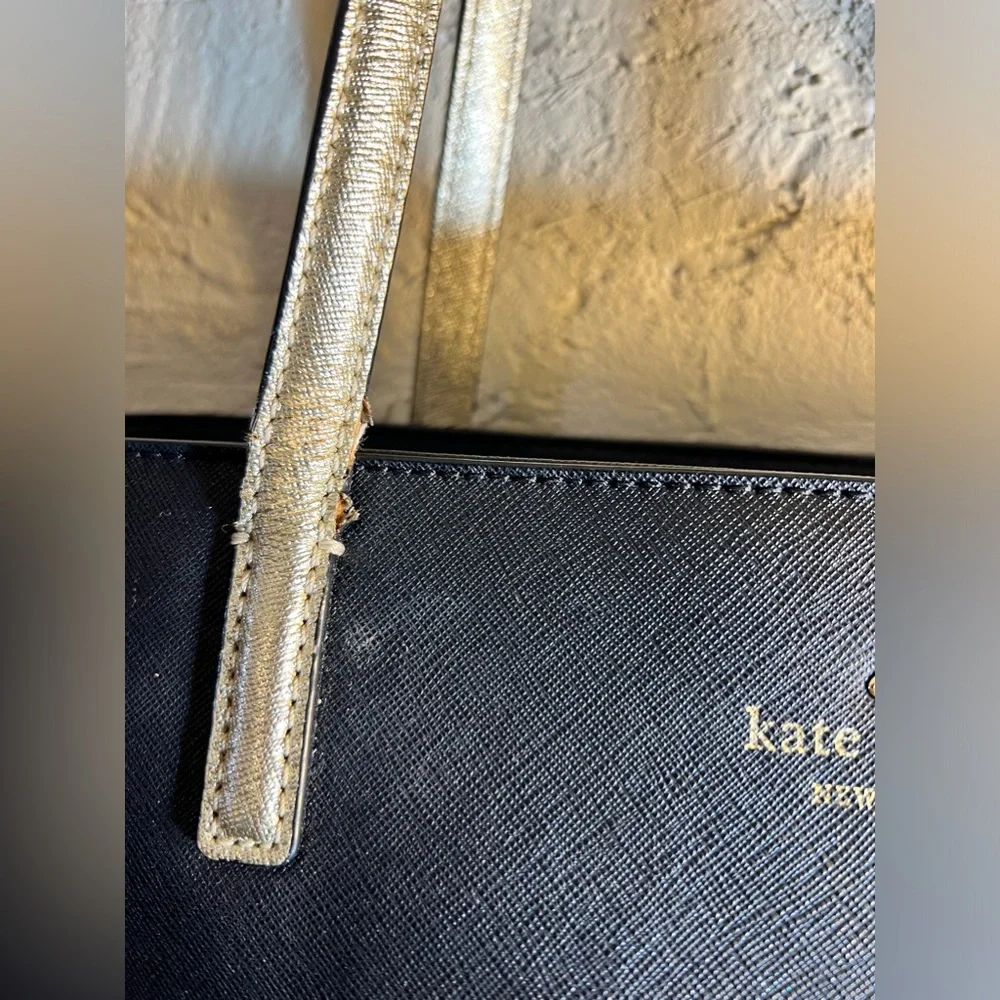 Kate Spade Black and Cream Tote Bag - GUC Rehab - See Callouts - Picture 3 of 16